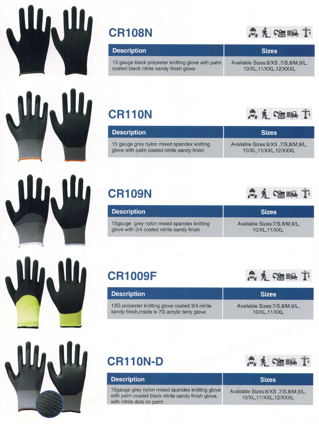NITRILE SANDY GLOVES